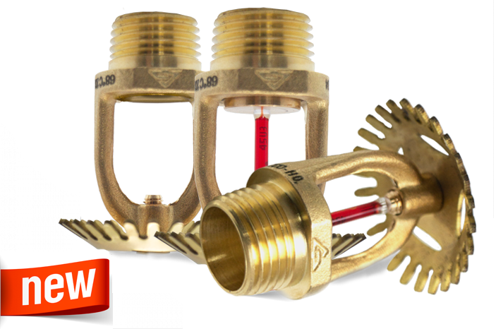 Rack sprinklers for high-storage warehouses.