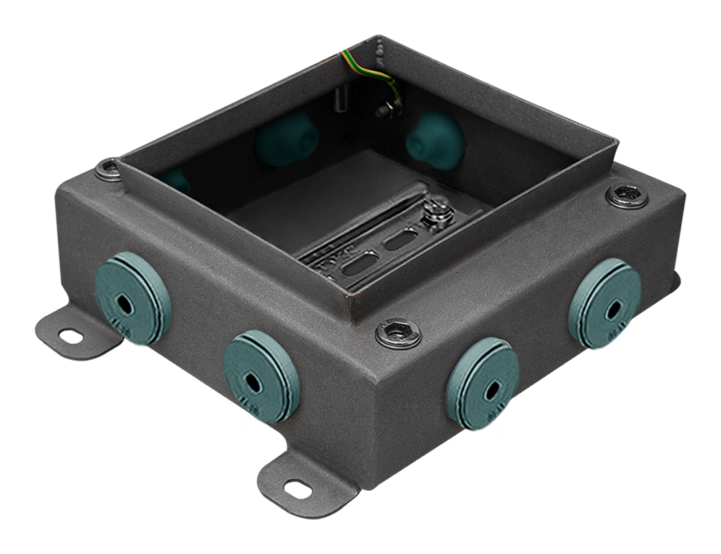 New junction box IP66(P) with rubber cable glands