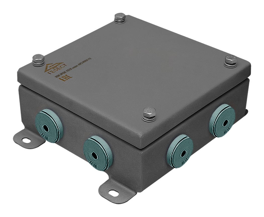 New junction box IP66(P) with rubber cable glands
