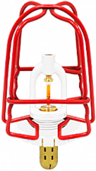 Sprinkler protection guard red