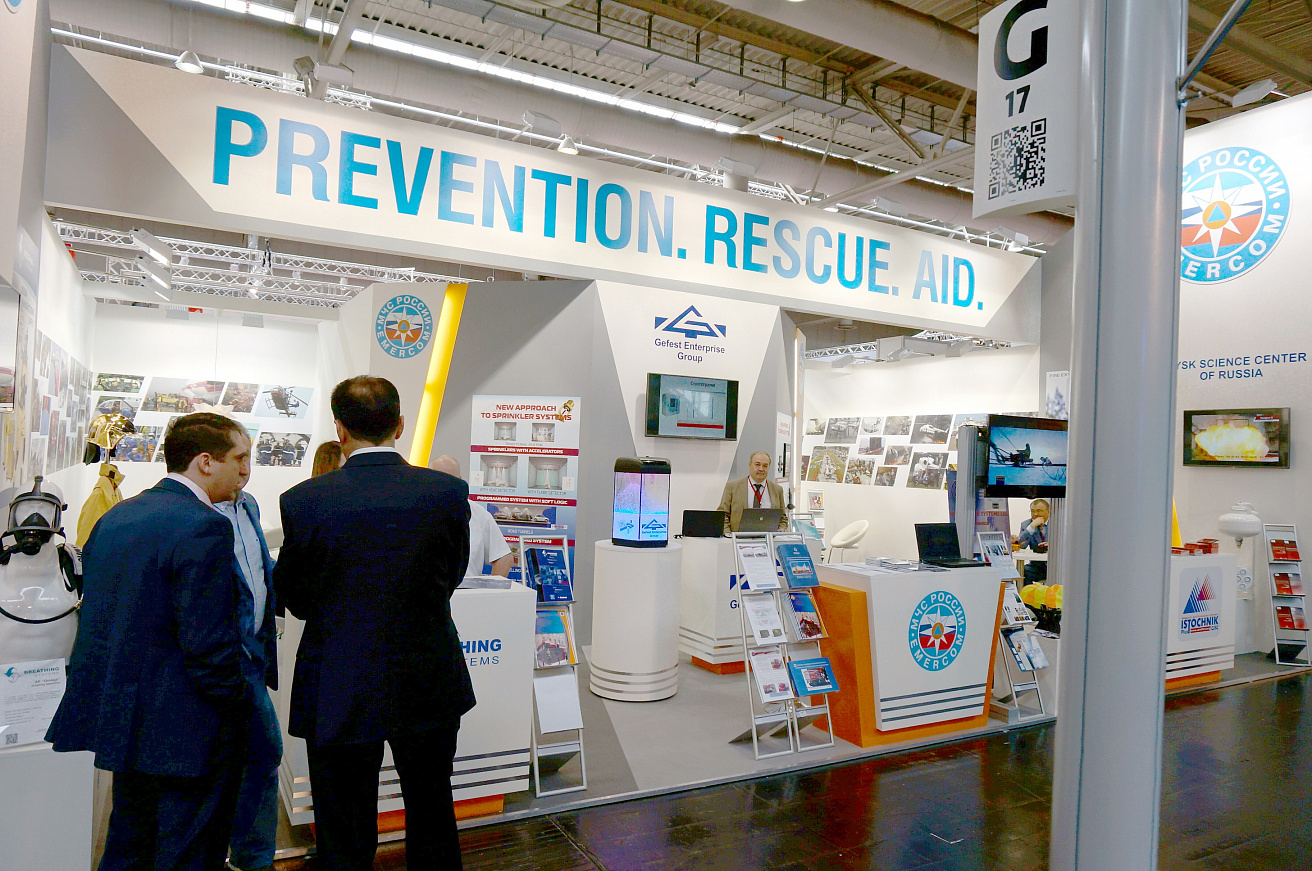 "Gefest" stands attract the attention of journalists and visitors of the exhibition.